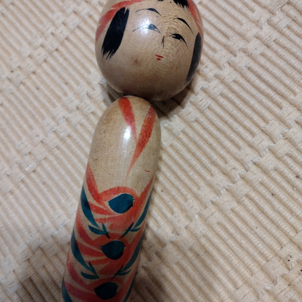 🔥Rare VintageWooden Kokeshi asian Japanese Yamaha doll